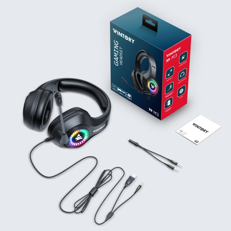 Head mounted gaming headphones wired e-sports luminous earphones mobile phones computers cool anchor headphones - Image 2