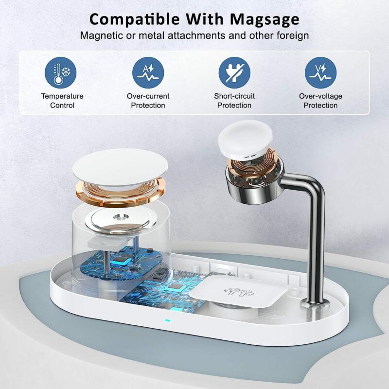 MagSafe magnetic suction three-in-one suitable for Apple mobile phone 15w wireless charging - Image 5
