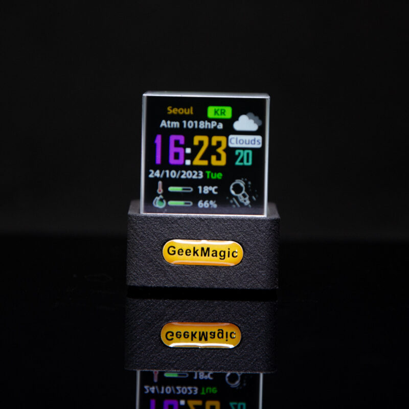 New Trend Mini Transparent WiFi Weather Clock Creative Gift Desktop Decoration Display - Image 2