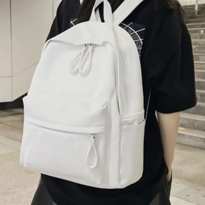 PU Leather Zip Backpack Bag - Image 17