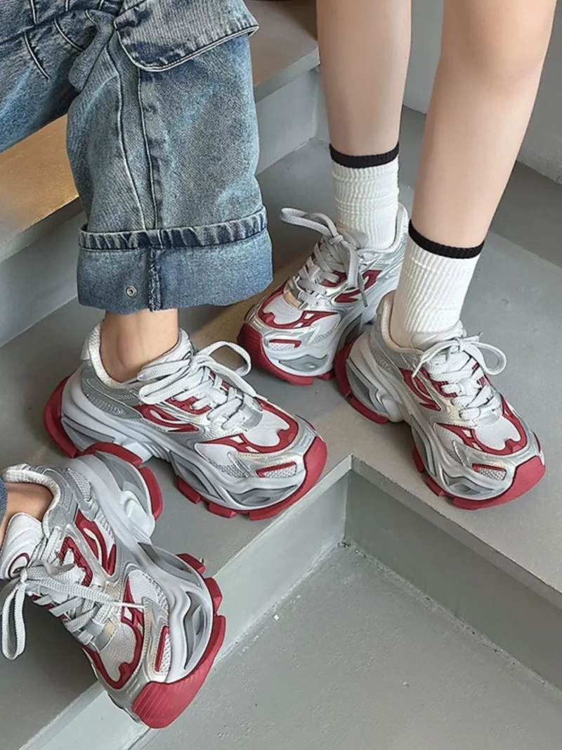 Breathable Chunky Platform Sneakers - Image 11
