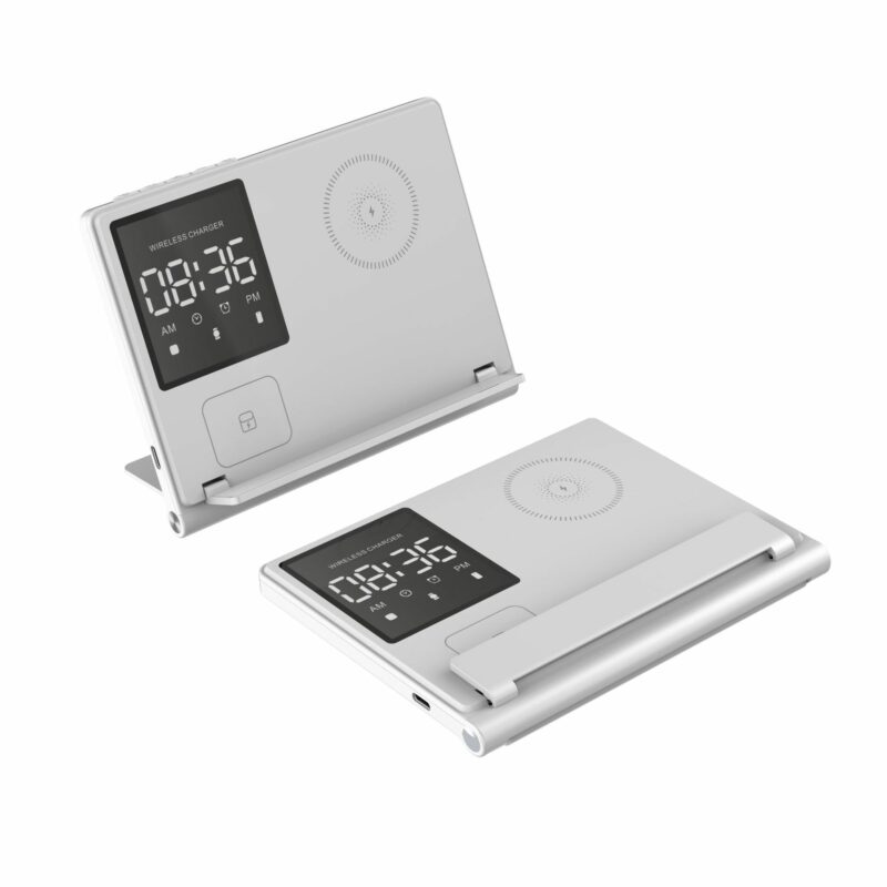 Trending Products Portable 5-in-1 Pixel Animation Foldable Wireless Charger Stand Pad for Mobile Phone Smart Watch Earphone - Image 5