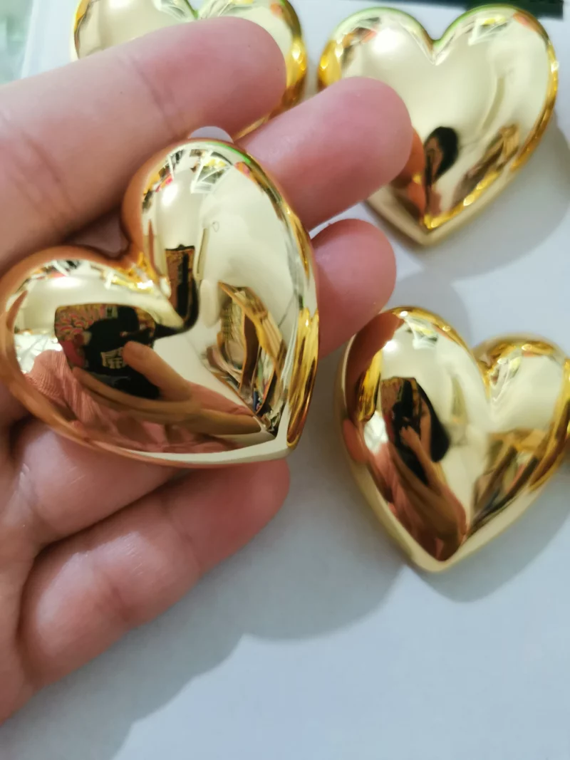 Brass Chunky 5CM Big Size Heart Hoop Earrings Women Jewelry Punk Party T Show Gown Runway Korean Japan INS - Image 3