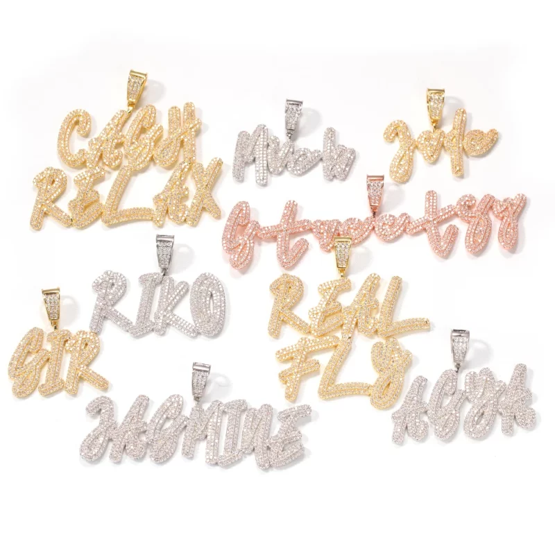 Customized Name Necklace Doulble Layer Curise Letters Pendant Ice Out 9mm Cuban Chain Necklace Best Gift Hiphop Jewelry - Image 6