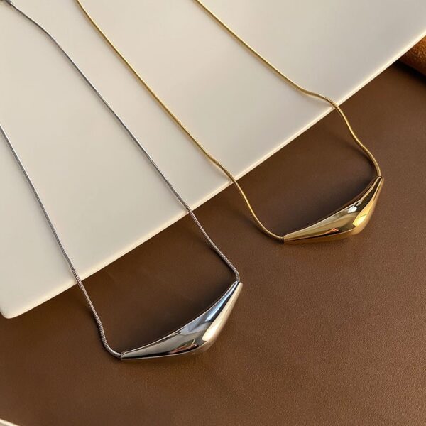 Personalized hip-hop niche versatile designer clavicle titanium steel necklace for women