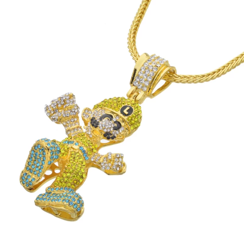 Large Size Cartoon Game pendant Hip hop Necklace Jewelry Bling Bling Iced Out N657 - Image 3
