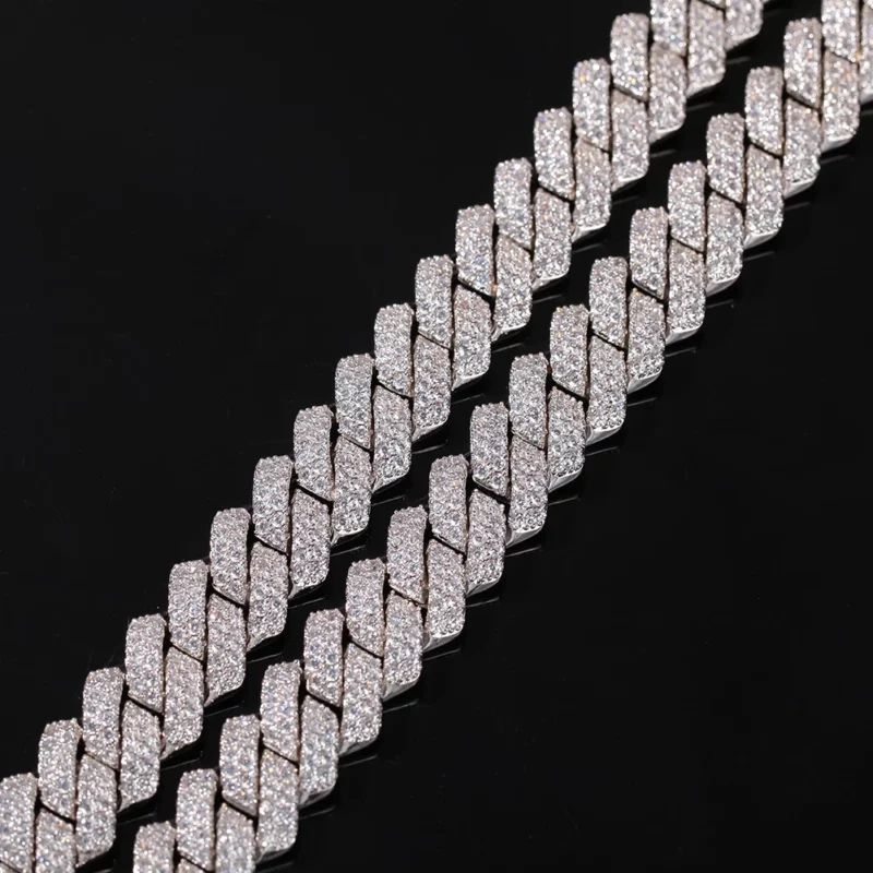 13mm Micro Pave Prong Cuban Chain Necklaces Fashion Hiphop Full Iced Out Cubic Zirconia Jewelry For Men Women - Image 3